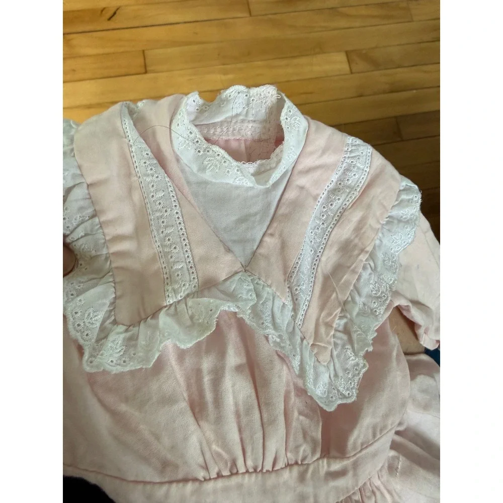 American Girl Nellie O Malley Meet Dress Pink Lace Victorian 18 Inch Doll Outfit